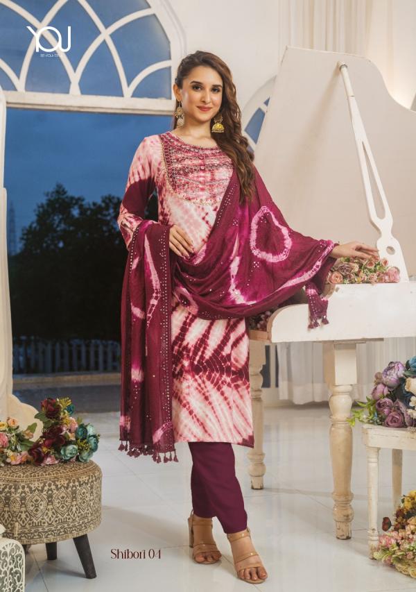 Wanna Shibori Rayon Designer Kurti with Dupatta Work collection